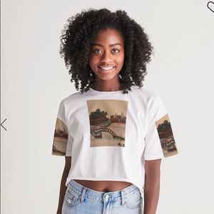 Designer Women’s Cropped Twist Tee(Custom Made)